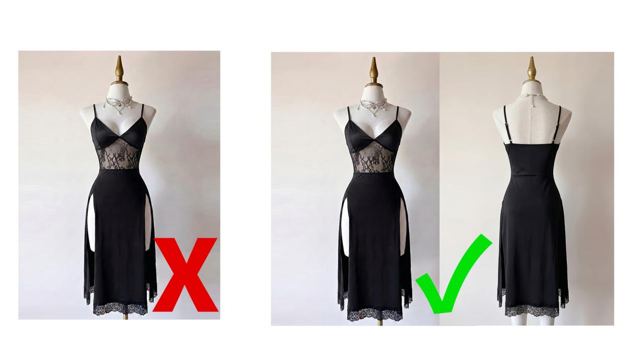 Front and back garment photo guidance for ghost mannequin results